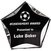 Luminary Star Clear/Black Acrylic Award - 5-1/4" x 6"