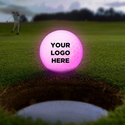 Pink Night Flyer Golf Ball(Pad Printed)