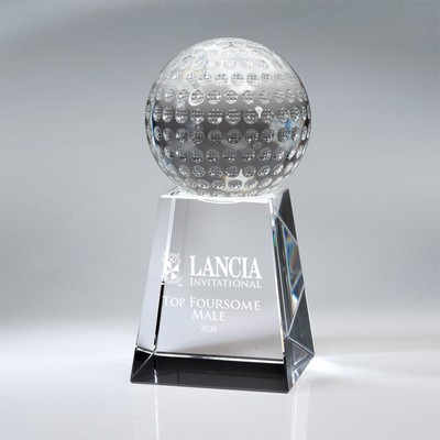Optic Crystal Golf Ball on Tall Base Unattached (3"x6 1/2"x3")