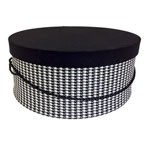 Houndstooth Hat Box (14 3/4"x7 1/2")