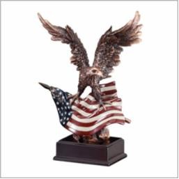 12" Vigilance Eagle w/Flag Award