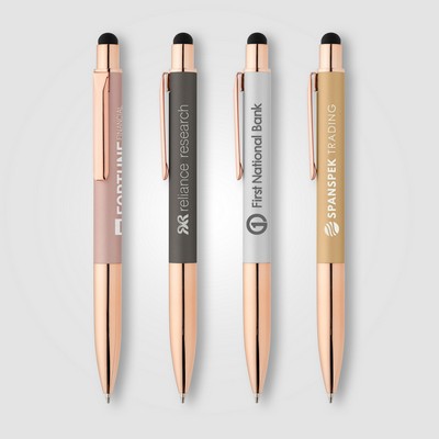 Baltic Softy Rose Gold Pen w/ Stylus - Laser