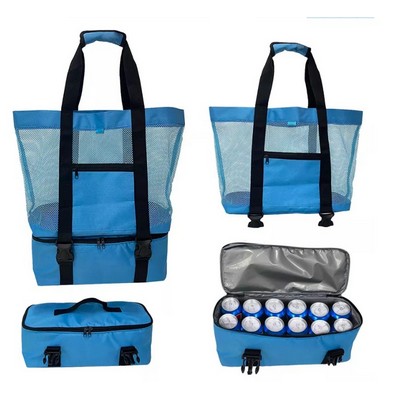 2" 1 Beach Bag With Insulated Cooler