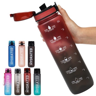 Time-Reminder Water Bottle with Lanyard