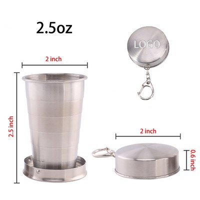 2.5 Oz. 304 Stainless Steel Collapsible Cup
