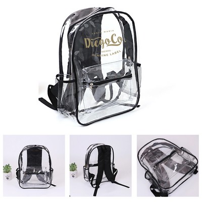 Clear Backpack with Front Pocket