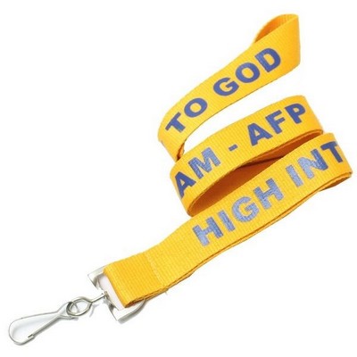 3/4" USA Made Polyester Lanyard w/ Safety Breakaway