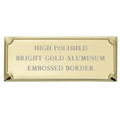 Gold Aluminum Plate (2 7/16" x 1")