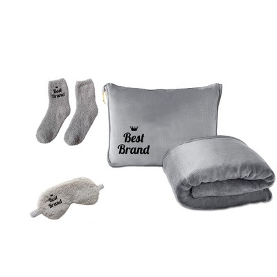 Soft Blanket Socks Eye Mask Set