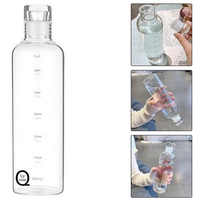 17Oz Time-Marked Glass Bottle