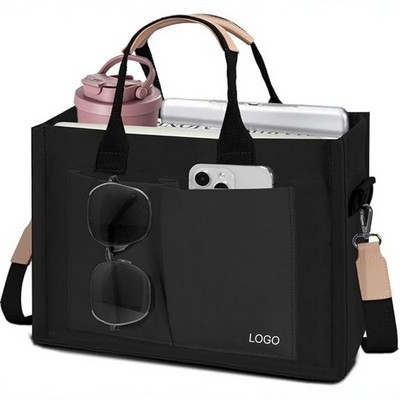 Large Canvas Tote Bag Laptop Crossbody Shoulder Bag Everyday Carryall