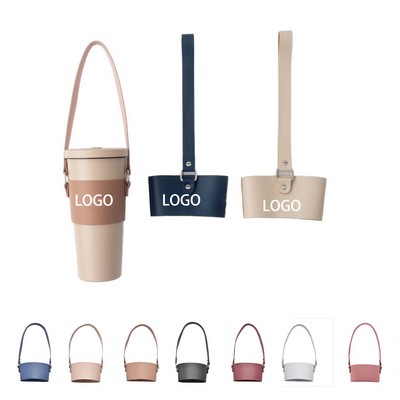 PU Leather Coffee Cup Sleeve Holder
