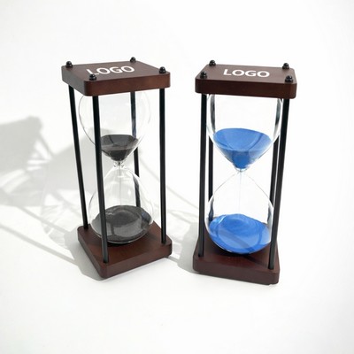 30 Minute Wooden Frame Glass Sand Timer