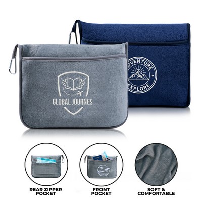 Versatile 2-in-1 Flannel Travel Pillow Set