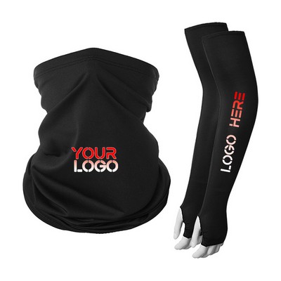 UV Protection Reflective Strap Arm Sleeves and Neck Gaiter