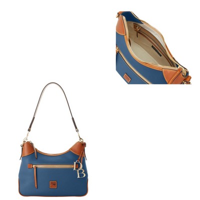 Dooney & Bourke Jeans Blue Pebble Grain Hobo Bag