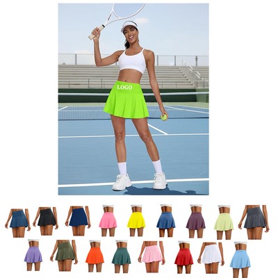 Women's High Waist Pleated Tennis Skirt