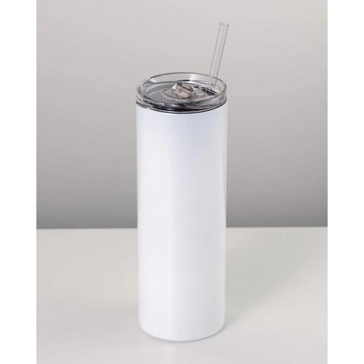 20 oz. Stainless Steel Skinny Tumbler with Lid and Straw