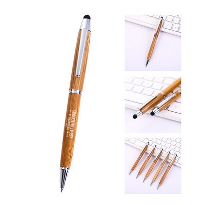 Bamboo Stylus Ballpoint Pen