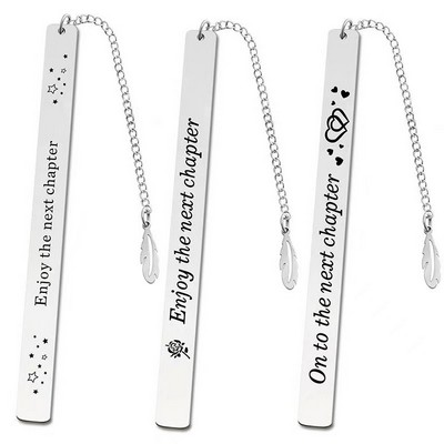 Sleek Stainless Steel Metal Bookmark