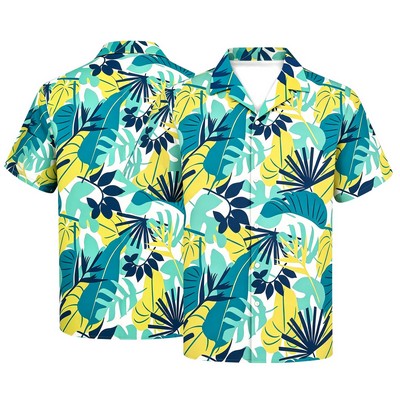 140GSM Sublimated Cuban Collar Beach Hawaiian Shirt