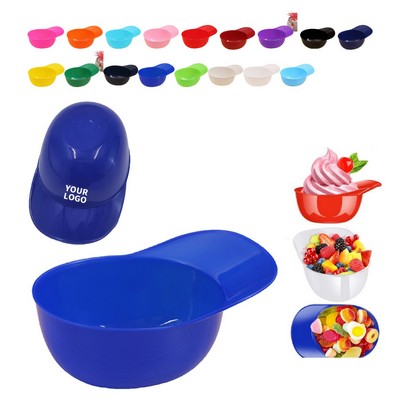 8oz Baseball Cap Shaped Ice Cream Plastic Bowl