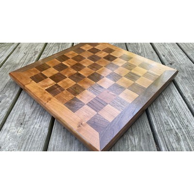 Walnut & Cherry Handcrafted Chess Board with Rubber Feet