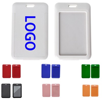Sliding Hard Plastic Vertical ID Badge Holder