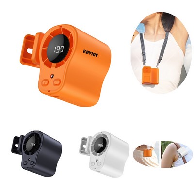 199-Speed Adjustable LED Display Portable Neck Fan