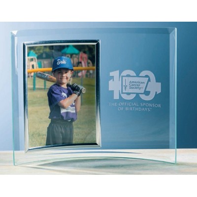 Broadway Vertical Picture Frame w/ Silver Trim (4"x6")