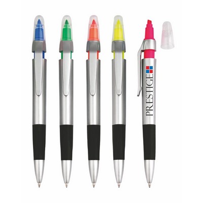 Slim Highlighter w/Ballpoint Pen