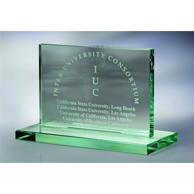 Jade Glass Horizontal Rectangle Award (6"x 4")