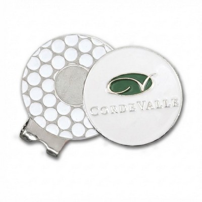 Hat Clips Nickel w/ 1" Soft Enamel Ballmarker