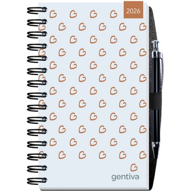 Gloss Time Manager Calendar Planner w/Pen Safe Back (5"x 8")