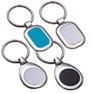 Stock Key Chain - Rounded Oval Fob w/Lavender Center