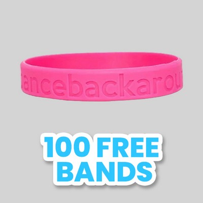 Custom Text Debossed Wristbands - 3/4"