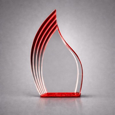 Front Flame Acrylic Award, 8" H
