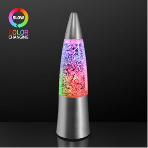 Silver LED Glitter Lamp - BLANK
