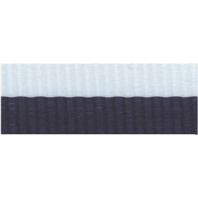 Navy Blue/White Neck Ribbon w/Snap Clip (7/8")