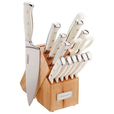 Cuisinart® 15-Piece Classic Forged Triple Rivet Knife Block Set, White