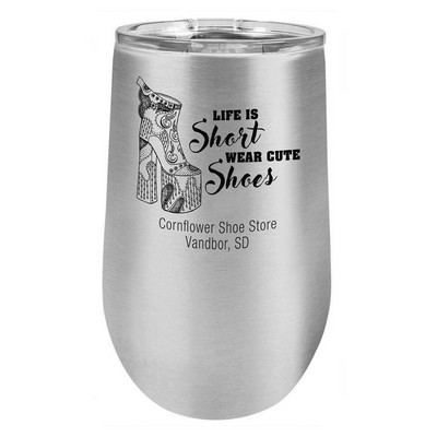 Polar Camel 16 Oz. Stainless Steel Vacuum Insulated Stemless Wine Tumbler w/Lid