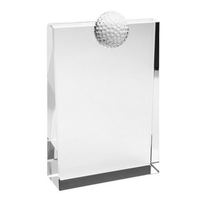 7" Crystal Award - Golf Baldwin
