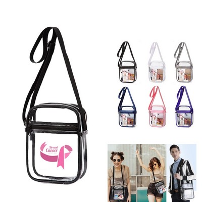 Breast Cancer Awareness Clear Messenger Bag