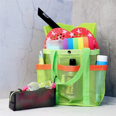Multi Pocket Mesh Beach Bag