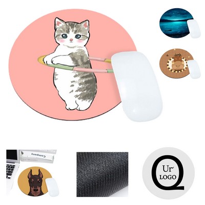 11.81 x 11.81 x 0.12" Round Rubber Mouse Pad