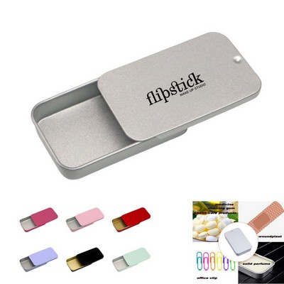 Slide Top Tin Containers