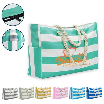 Waterproof Large Beach Tote Bag Sandproof Summer Picnic Bag