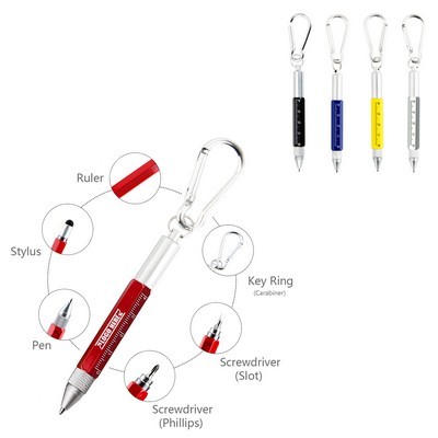 6" 1 Metal Tool Pen w/Carabiner