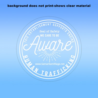 Clear Removable Glass Decals (8"X8") - Removeable. Repositionable. Custom Shape
