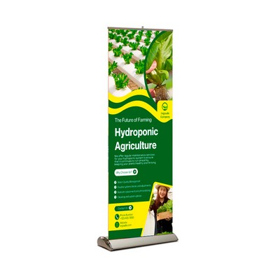 33"W x 80"H Single-Sided Monza Premium Retractable Banner Stand Kit, Vinyl